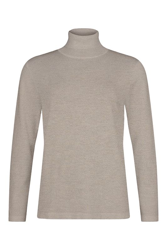 Stickad tröja med polo