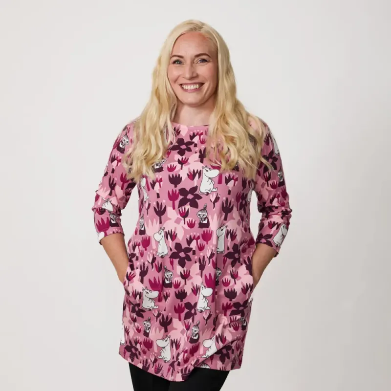 Hilda Tunika Flor Mörkrosa